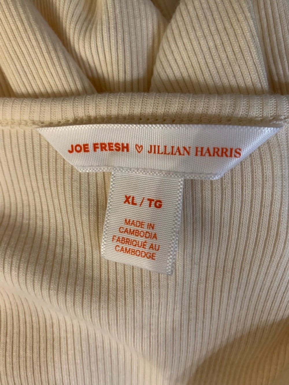 Cream Long-Sleeve Ribbed Top - Picture 2 of 2